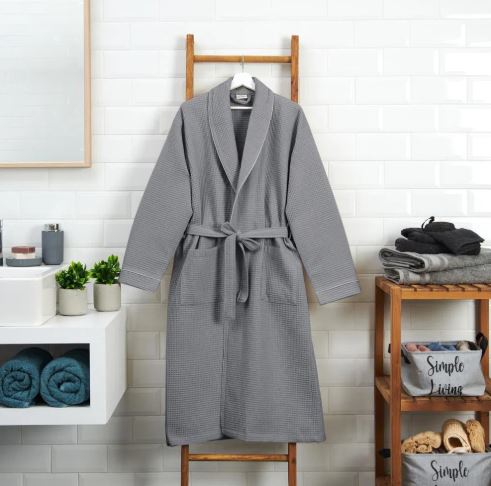 KEEPLONDON ŞAL YAKA BORNOZ GRİ BORNOZ M/L KLHOME618