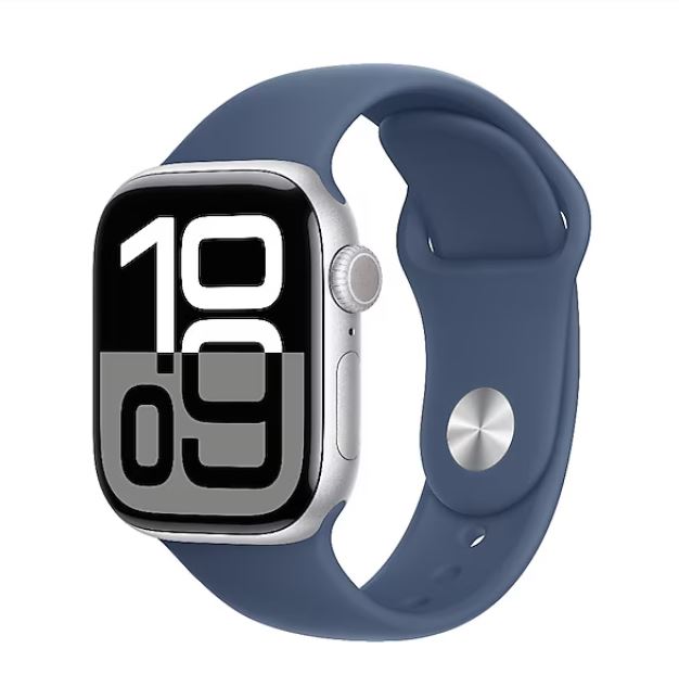 Apple Watch Series 10 GPS 42mm Gümüş Alüm. Kasa Kot Rengi Spor Kordon - M/L
