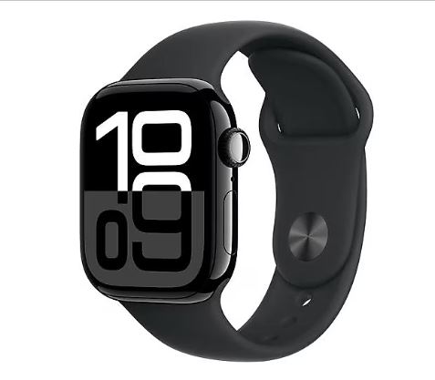 Apple Watch Series 10 GPS 42mm Simsiyah Alüm. Kasa Siyah Spor Kordon - M/L