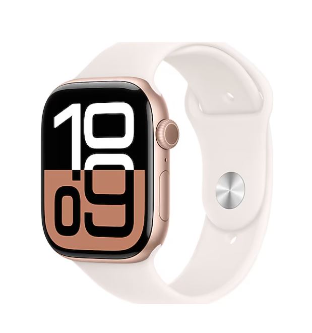 Apple Watch Series 10 GPS 46mm Rose Gold Alüm.Kasa Light Blush Spor Band S/M