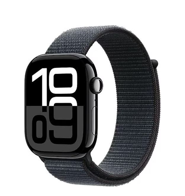 Apple Watch Series 10 GPS 46mm Simsiyah Alüm.Kasa Mürekkep Moru Spor Loop