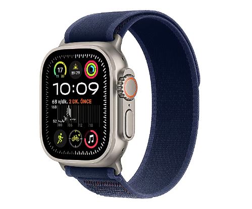 Apple Watch Ultra 2 GPS + Cellular 49mm Natürel Titanyum Kasa Mavi Trail Loop - S/M