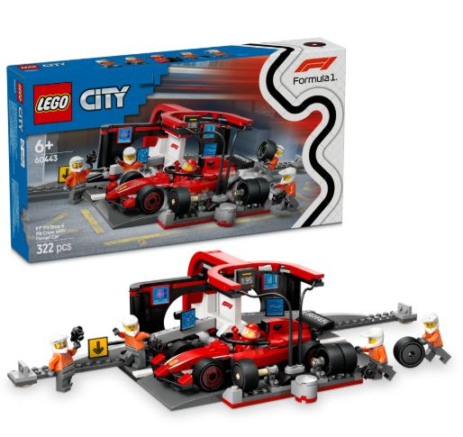 Adore Lego LSC60443 Ferrari Arabalı Pit Stop ve Pit Ekibi Oyuncak