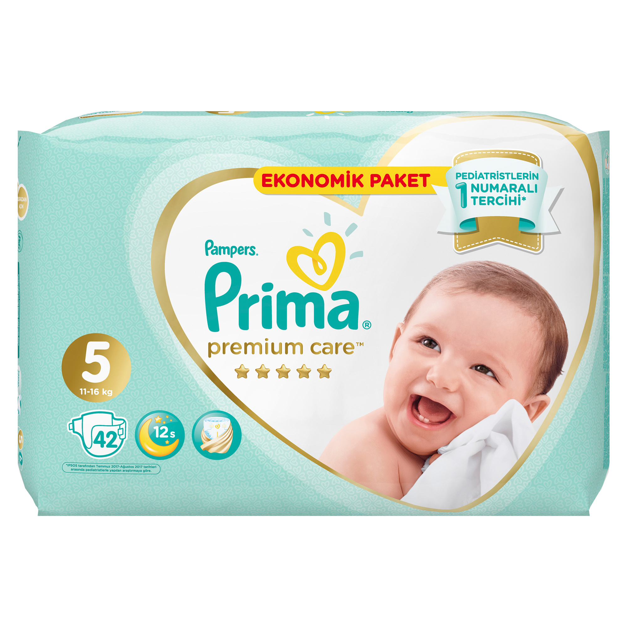 Prima Bebek Bezi Premium Care 5 Beden 42 Adet Junior Jumbo Paket