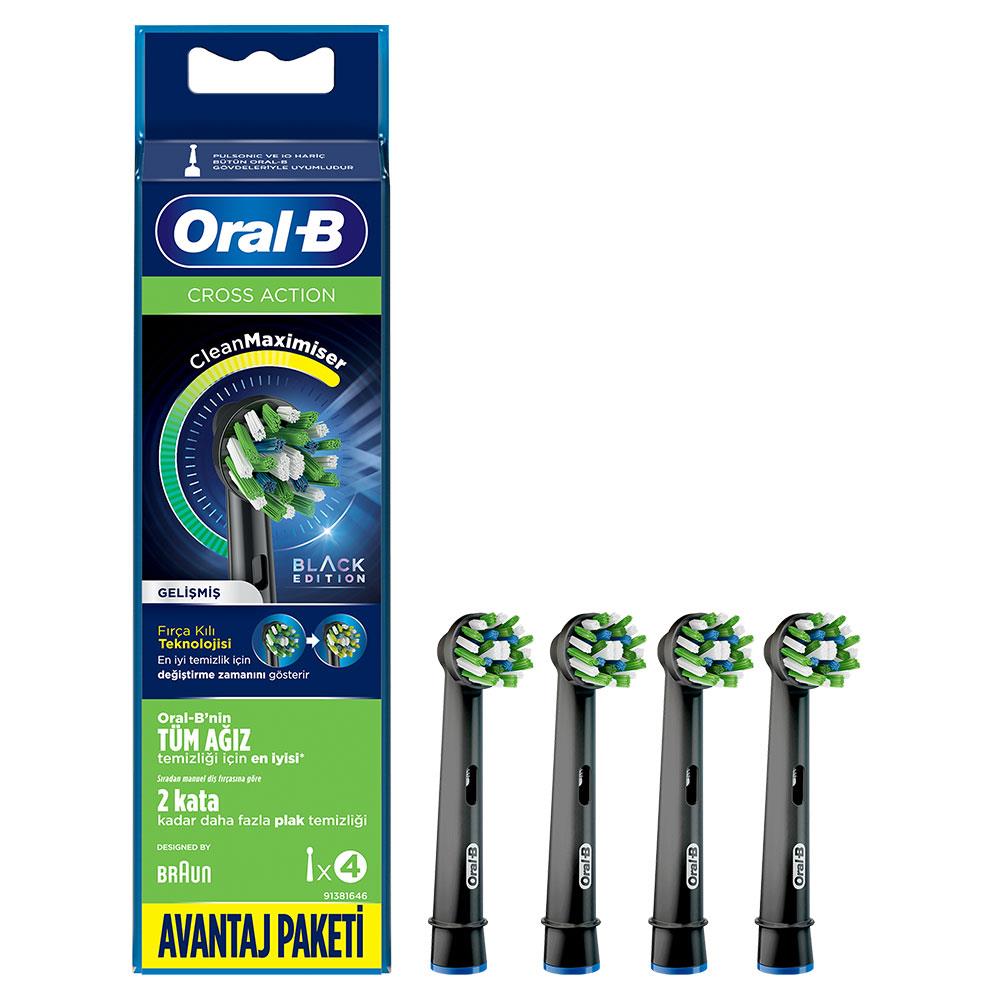 Oral-B Yedek Başlık Cross Action 4lu Siyah