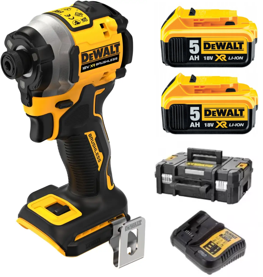 Dewalt DCF850P2T 18V 5.0AH Li-ion Kömürsüz Çift Akülü Darbeli Tornavida