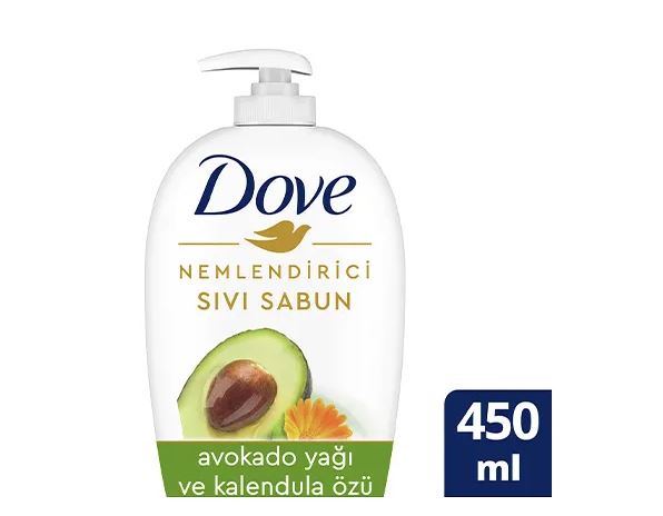 DOVE NEMLENDİRİCİ SIVI SABUN AVOKADO YAĞI 450 ML X 3 ADET