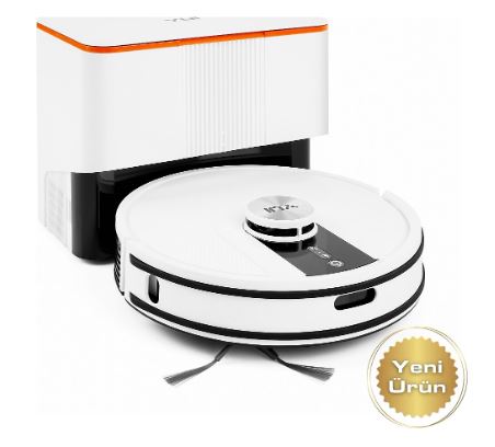 Yui S7 Plus Akıllı Çöp İstasyonlu Robot Vacuum & Mop Süpürge Beyaz