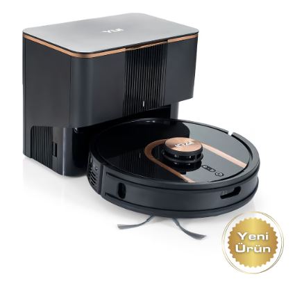 Yui S7 Plus Akıllı Çöp İstasyonlu Robot Vacuum & Mop Süpürge Siyah