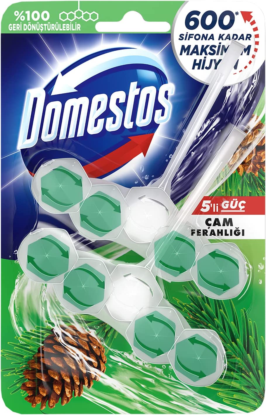 DOMESTOS  TUVALET BLOĞU ÇAM FERAHLIĞI X 5 ADET