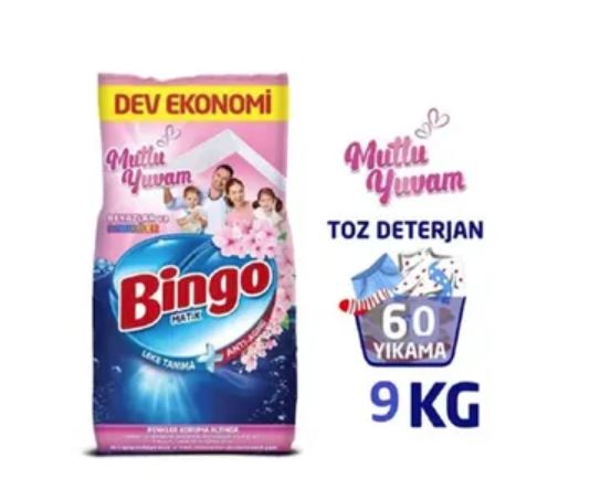 Bingo Matik 9 kg Toz Çamaşır Deterjanı