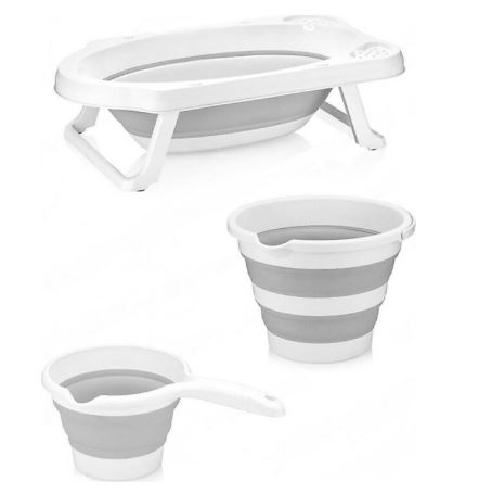 Katlanabilir Banyo Seti - Gri