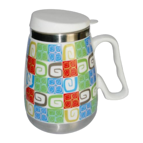 Andoutdoor AND325B İçi Çelik Dışı Desenli Seramik Kupa Mug