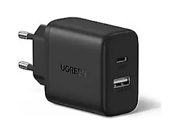 Ugreen 20W 2 Portlu Hızlı Şarj Cihazı ( 1xusb-A, 1xusb-C ) - Siyah