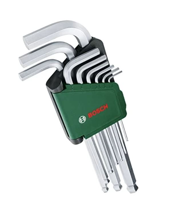 Bosch 1600A02BX9 9 Parça Hex Alyan Anahtar Takımı