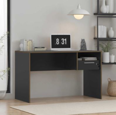 Concept Kilitli Çekmeceli Çalışma Masası-Antrasit-Kontra 120x75x60 cm (GxYxD)
