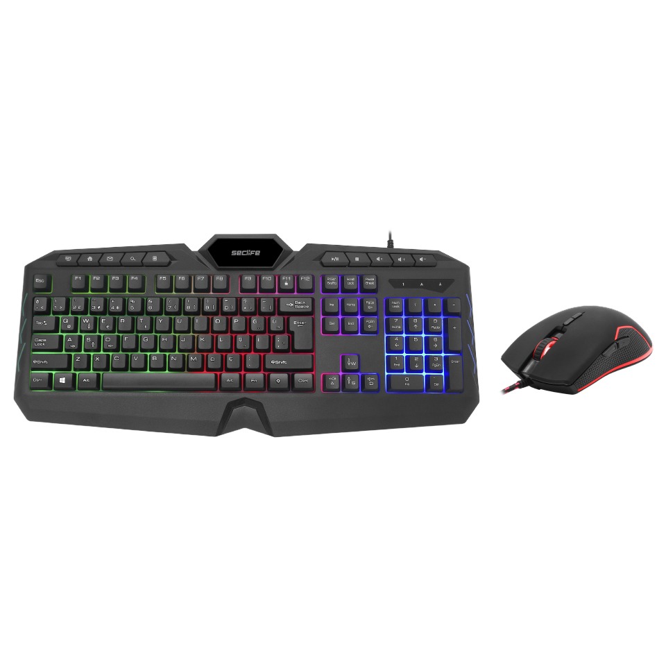 Seclife RGB Multimedya Gaming Klavye Mouse set