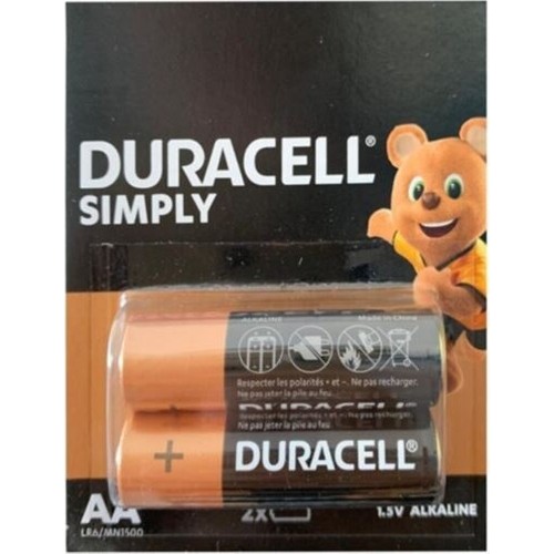 Duracell AA 2'li 1.5V Alkaline Pil x 5 adet