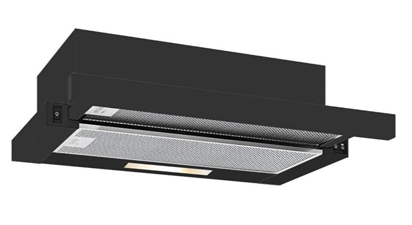 Ferrole 7022 Çift Motor Çift Filtre Sürgülü Aspiratör - Siyah