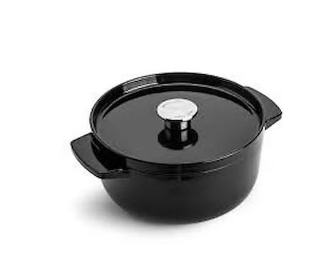 KitchenAid CC006058-001 3.3 Litre 22 cm. Döküm Demir Tencere - Siyah