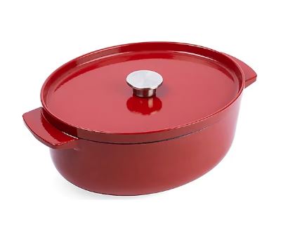 KitchenAid CC006063-001 5.6 Litre 30 cm. Oval Döküm Demir Tencere - Kırmızı