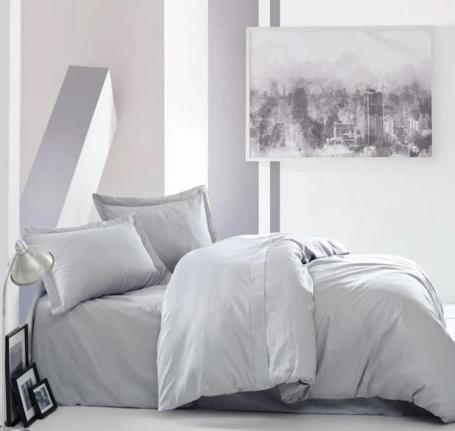 Cottonbox Elegant Saten Çift Kişilik Nevresim Takımı - Gri
