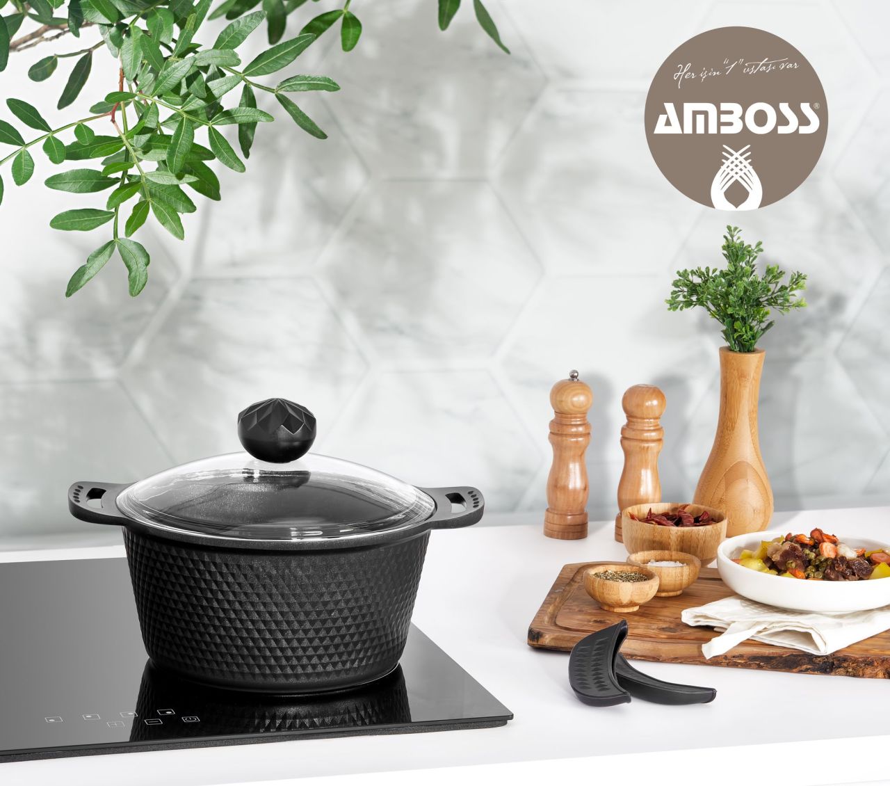 Amboss  Döküm Derin Tencere 24 cm