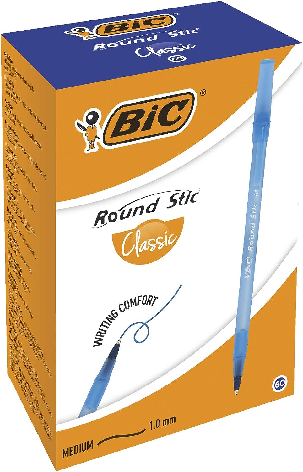 Bic Round Stic Classic 60 Adet  Mavi Tükenmez Kalem