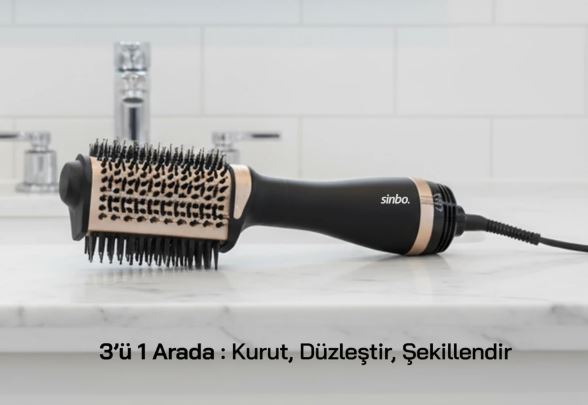 Sinbo SHD-1731 - 3 in 1 Saç Şekillendirici ve Hava Üflemeli Saç Düzleştirici Fön Tarağı