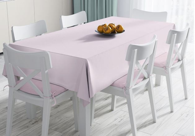 Açık Pembe Renkli Dijital Baskılı Modern Masa Örtüsü 140x260