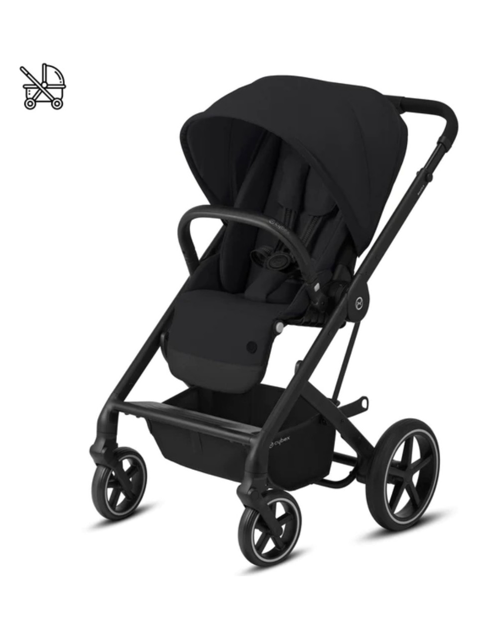 Cybex Balios (Black) Çift Yönlü Tek Elle Katlanan Travel Sistem Bebek Arabası