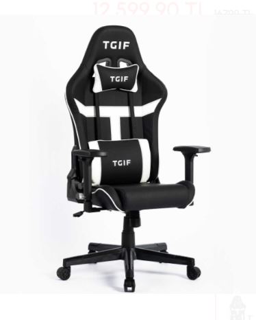 Adore Gaming Apollo Profesyonel Oyuncu ve Yönetici Koltuğu-Siyah-Beyaz 42x124-131,5x64 cm