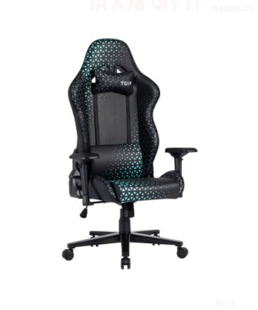 Adore Gaming Ares Profesyonel Oyuncu ve Yönetici Koltuğu-Siyah-Yeşil 45x126-133,5x71,5 cm (GxYxD)