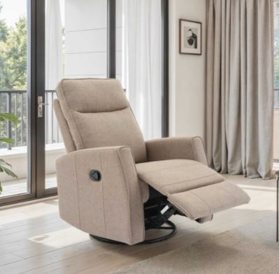 Torino Döner ve Sallanır Mekanizmalı Baba ve TV Koltuğu-Vizon 75x94x102 cm